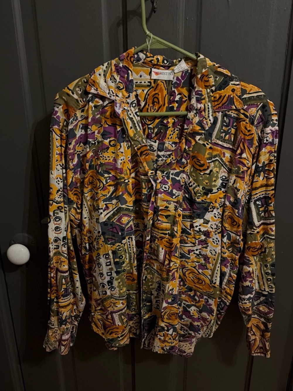Women's Multicolor Patterned Button-Up Jacket -
